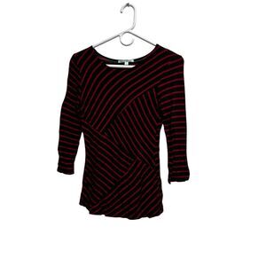 CME‎ Wasabi And Mint Anthropologie Size Small Black 3/4 Sleeve Blouse Top